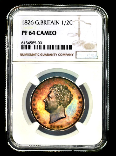 1826 George IV Proof Half Crown NGC - PF64 CAMEO