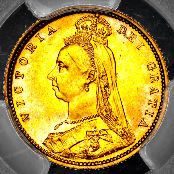 1887 Victoria Half Sovereign Brilliant Uncirculated. PCGS - MS65