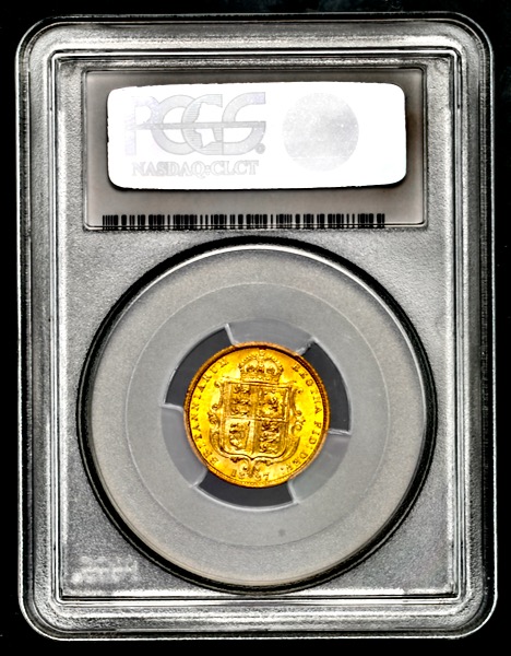 1887 Victoria Half Sovereign Brilliant Uncirculated. PCGS - MS65