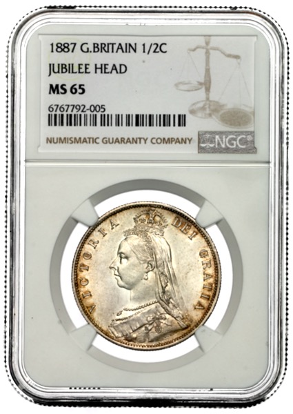 1887 Victoria Jubilee Head Halfcrown 