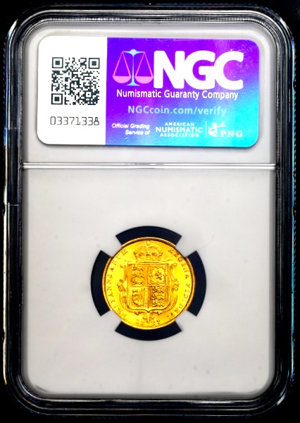 1887 Victoria Jubilee Head Half Sovereign Brilliant Uncirculated. NGC - MS65