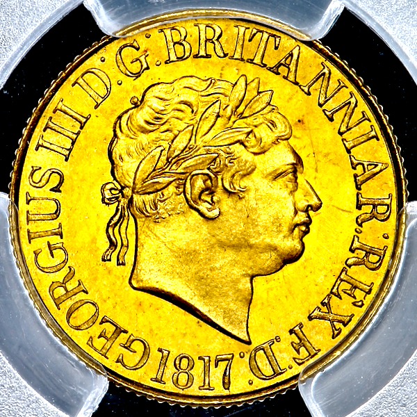 1817 George III Sovereign Choice Uncirculated. PCGS - MS64+