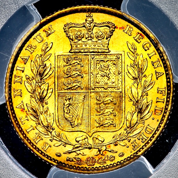 1851 Victoria Sovereign Brilliant Uncirculated. PCGS - MS65+