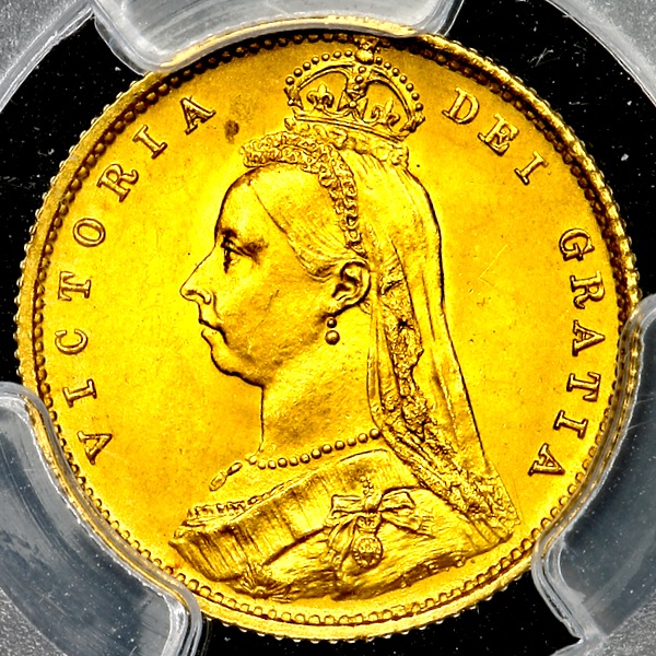 1887 Victoria Jubilee Head Half Sovereign Brilliant Uncirculated. PCGS - MS65+