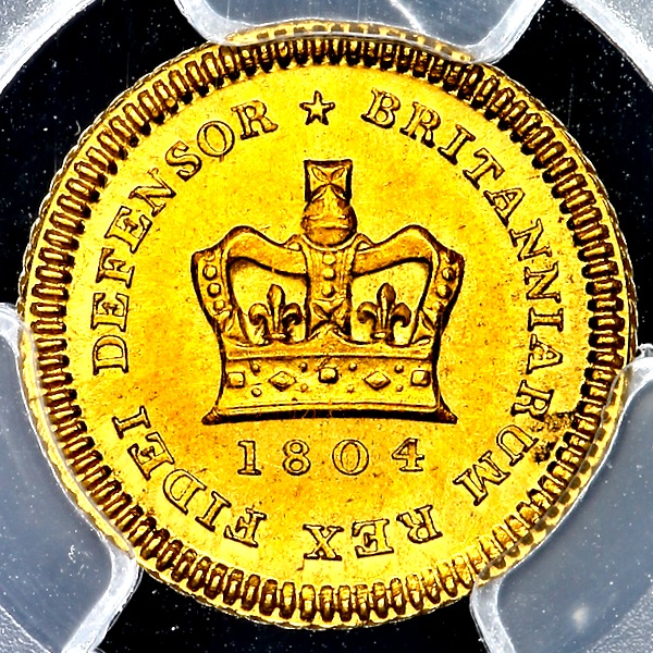 1804 George III Third Guinea Uncirculated. PCGS - Mint State 63