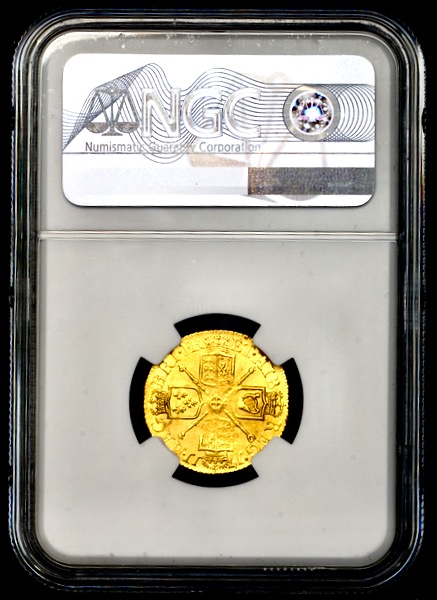 1711 Anne Half Guinea Uncirculated. NGC - MS63
