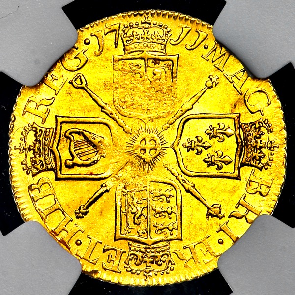 1711 Anne Half Guinea Uncirculated. NGC - MS63