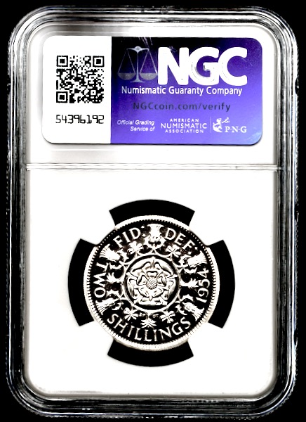 1954 Elizabeth II Proof Florin NGC - PF65
