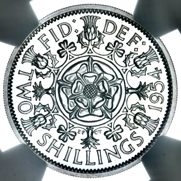 1954 Elizabeth II Proof Florin NGC - PF65