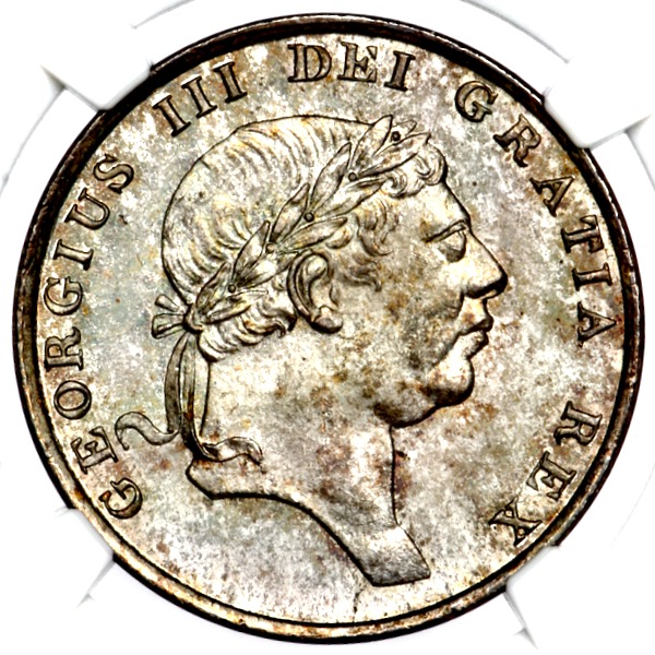 1816 George III Eighteenpence Brilliant Uncirculated. NGC - MS65