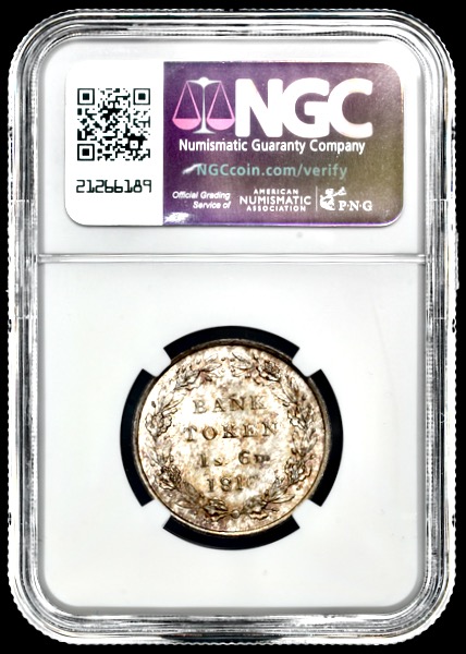 1816 George III Eighteenpence Brilliant Uncirculated. NGC - MS65