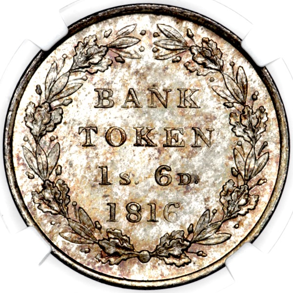 1816 George III Eighteenpence Brilliant Uncirculated. NGC - MS65