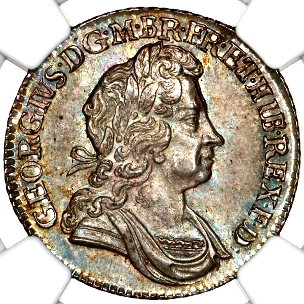 1723 George I Shilling Brilliant Uncirculated. NGC - MS65