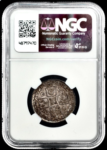 1723 George I Shilling Brilliant Uncirculated. NGC - MS65