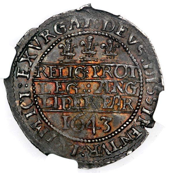 1643 Charles I Sixpence Uncirculated. NGC - MS63