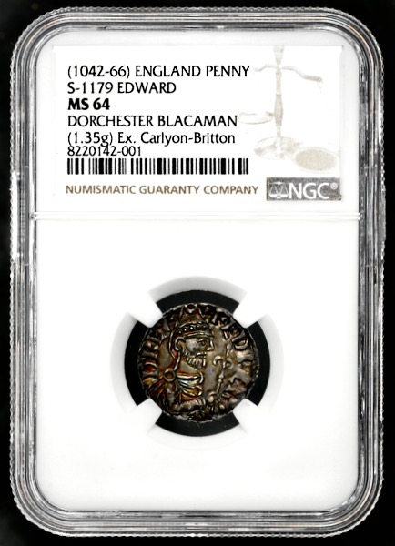 1042-1066 Edward the Confessor Penny Choice Uncirculated. NGC - MS64