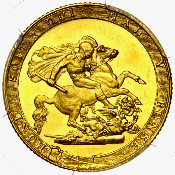 1820 George III Sovereign Uncirculated. PCGS - MS63+