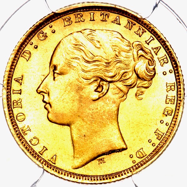1875 Victoria Sovereign Choice Uncirculated. PCGS - MS64