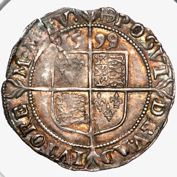 1599/8 Elizabeth I Sixpence NGC - AU55