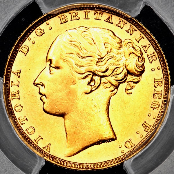 1879 Victoria Sovereign PCGS - AU58