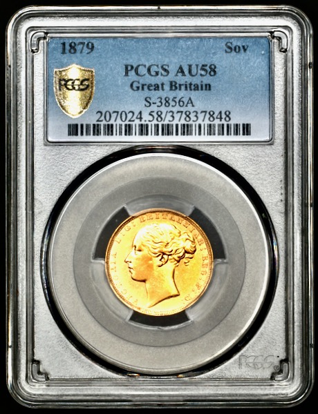 1879 Victoria Sovereign PCGS - AU58