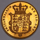 1825 GEORGE IV IIII PROOF PATTERN BARTON'S METAL SOVEREIGN