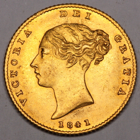1841 VICTORIA GOLD HALF SOVEREIGN COIN