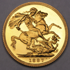 1887 QUEEN VICTORIA PROOF GOLD SOVEREIGN COIN