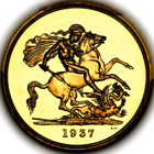 1937 King George VI Proof Five Pounds