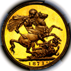 1871 Queen Victoria Proof Sovereign