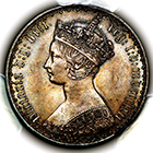 1862 mdccclxii Queen Victoria Gothic Florin