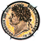 1824 King George IV Milled Edge Proof Shilling
