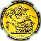 1887 Queen Victoria Two Pounds