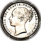 1872 Queen Victoria Shilling
