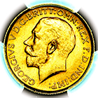 1921 P King George V Australia Perth Sovereign