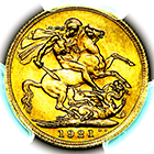 1921 P King George V Australia Perth Sovereign