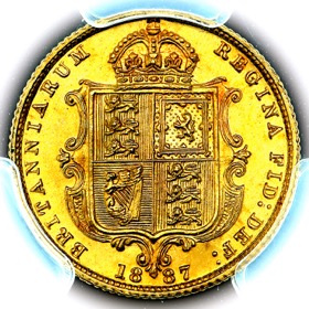 1887 Queen Victoria Half Sovereign