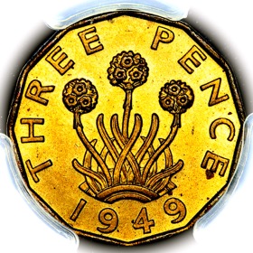 1949 King George VI Dodecagonal Threepence