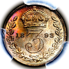 1893 Victoria Threepence
