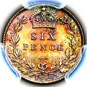 1900 Queen Victoria Sixpence
