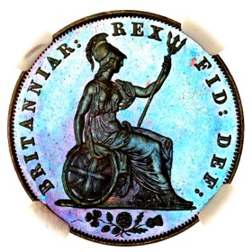 1826 George IV Copper Proof Halfpenny
