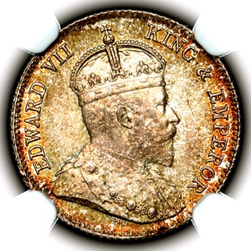 1905 Edward VII Hong Kong 10 Cents