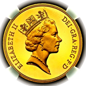 1994 Elizabeth II Proof Five Pounds