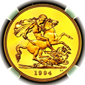 1994 Elizabeth II Proof Five Pounds