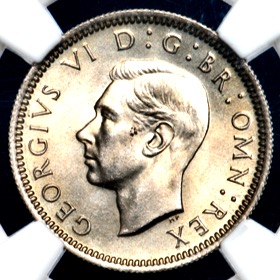 1952 George VI Sixpence