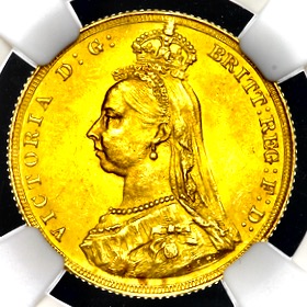 1887 Victoria London Mint Sovereign