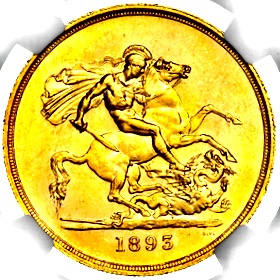 1893 Victoria Five Pounds