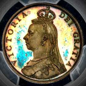 1887 Victoria Proof Florin