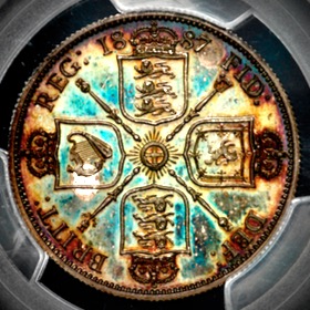 1887 Victoria Proof Florin