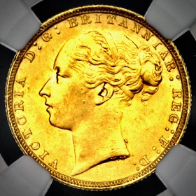 1880 8/7 Victoria Sovereign
